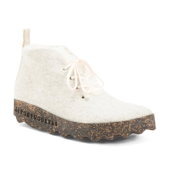 NEW ASPORTUGUESAS Made In Portugal Cake Boot Sneakers white for women 663tn - Picture 6 of 7